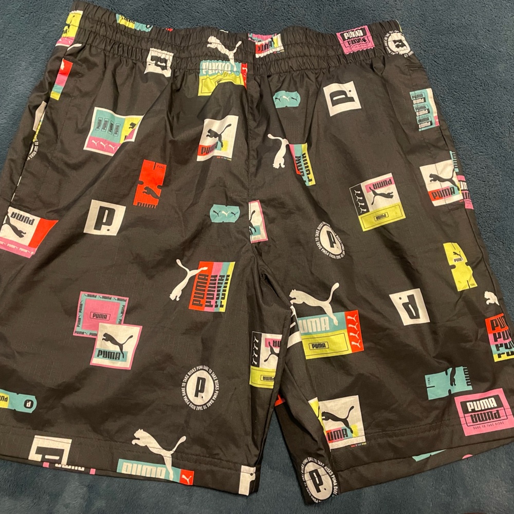 Puma Men's Multicolor Graphic Athletic Shorts